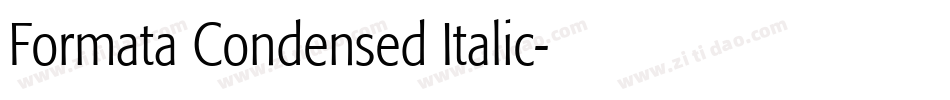 Formata Condensed Italic字体转换